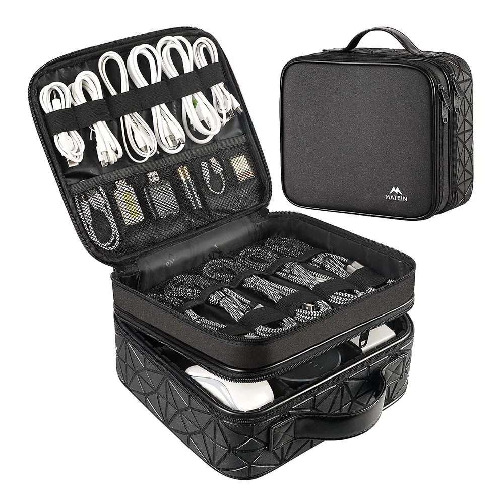 Водонепроницаемый Электронный чехол для хранения наушников, зарядное устройство, SD-карта, ударопрочный органайзер для кабеля, Сумка с регулируемым разделителем