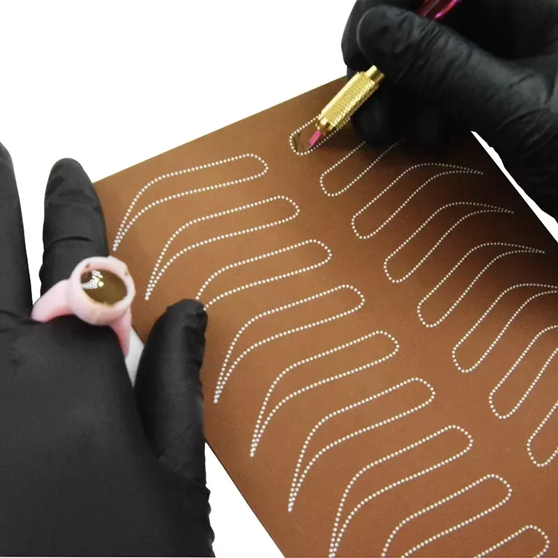 Newest Design Ombre Powder 2 Sided Skin Silicone Tattoo Practice Skin Pink thickness for Tattoo and Microblading Training