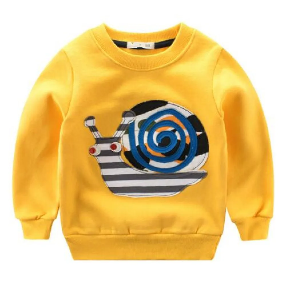 
Baby Boy Sweatshirt Children Autumn Long Sleeve Tops Boys Girls Clothes cartoon animal print toddler boy sweatshirt 