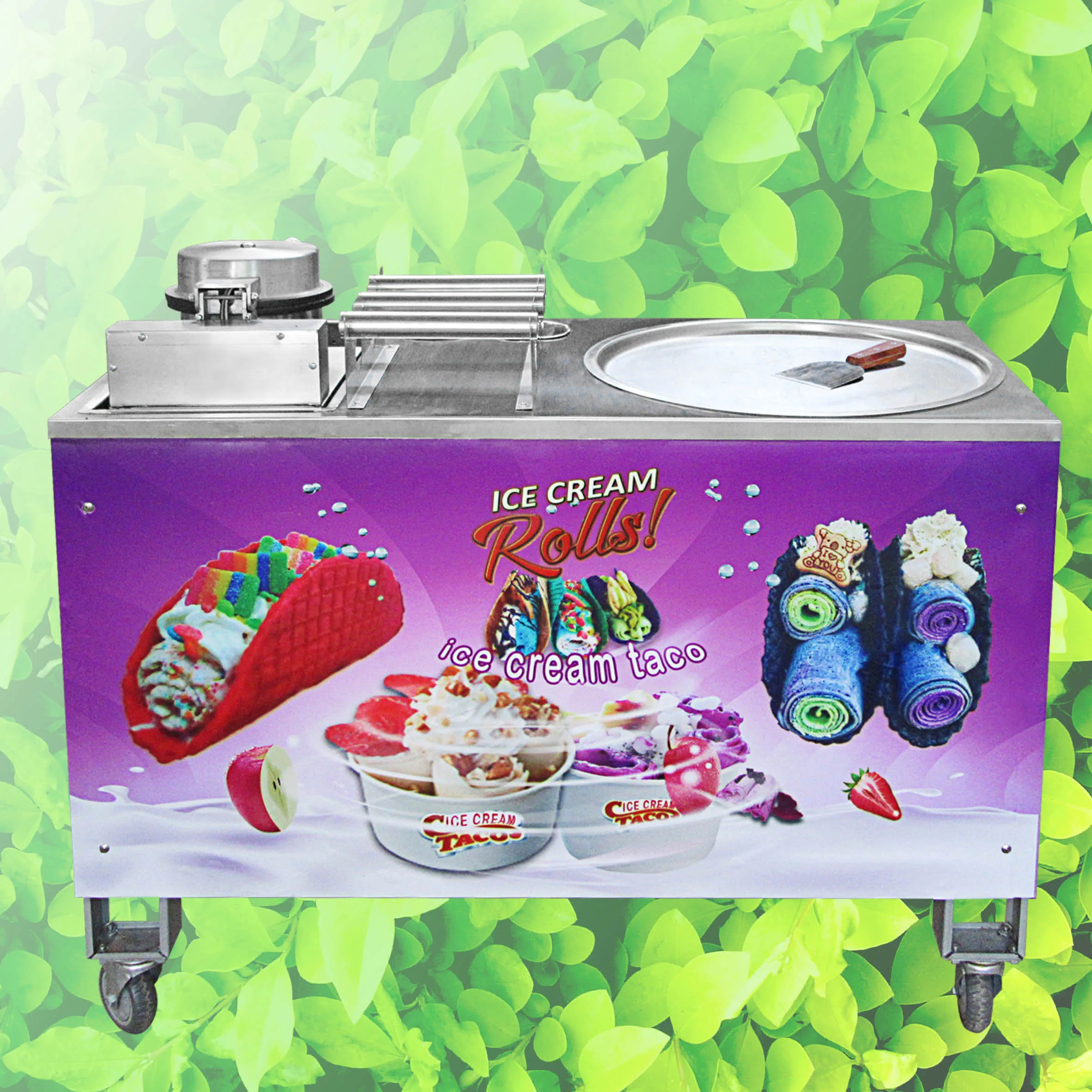 Kolice Mexico taco commercial rolled ice cream machine with CE Rohs ETL