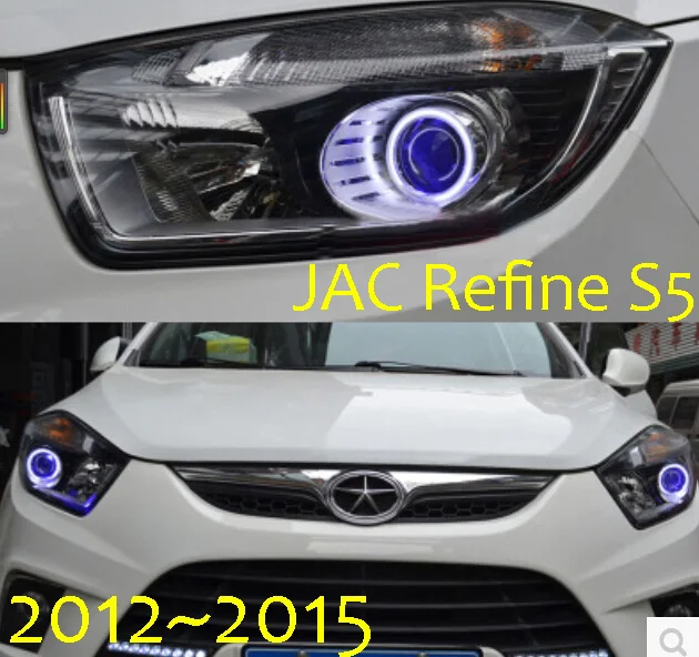 Автомобильный бампер, налобный фонарь для 2012 ~ 2015y JAC S5, фары, автомобильные аксессуары, автомобильные фары дневного света JAC, фары головного света