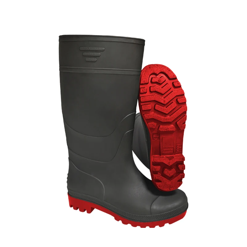 Pvc Rain Boots Adult Unisex Over Knee Rain Boots Steel Toe Waterproof Anti-slip Rain Boots for Worker 2023 Cheap Rubber 2KG