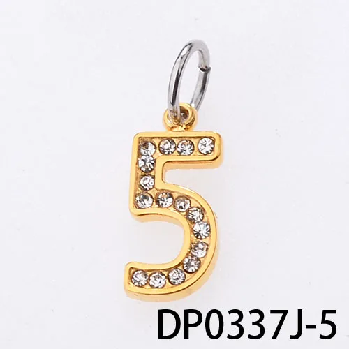 0-9 jewelry Custom Small Diy Arabic numerals digital number Necklace Bracelet Making Accessory Personalize CZ Charms pendant