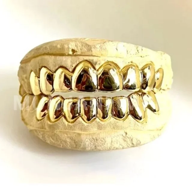 Luxury Hiphop 925 Silver Gold Princess Cut Custom Moissanite Grillz Iced Out Dental Grills For Teeth moissanite hip hop