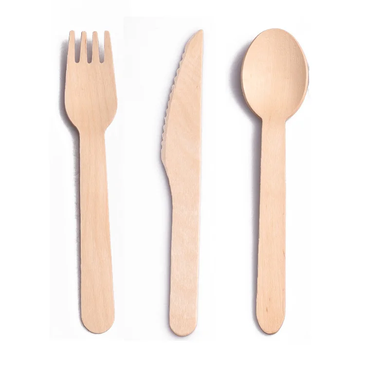 Wooden knife fork and spoon/Disposable tableware/Biodegradable cutlery/Natural birch products