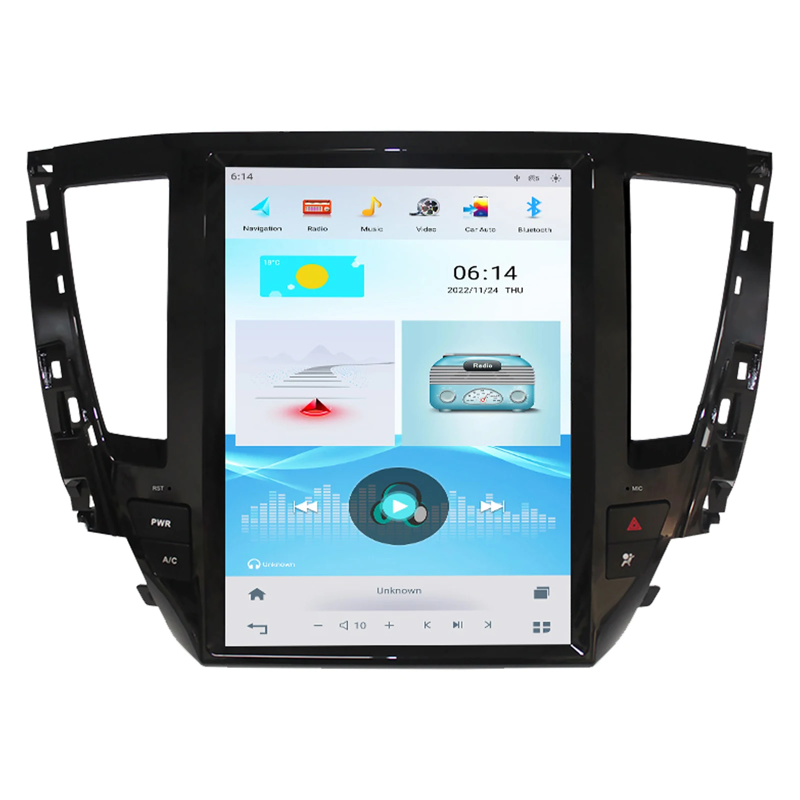 Tesla Style MITSUBISHI PAJERO Sport  2020-  Android Screen Head Unit Upgrade With Qualcomm Snapdragon Chip Android 11