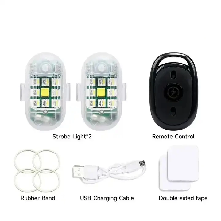Wireless Remote Control Strobe Light LED 7 Colors Car Motorcycle RC Drone Flash Position Indicator Tail Aircraft Warning Lamp