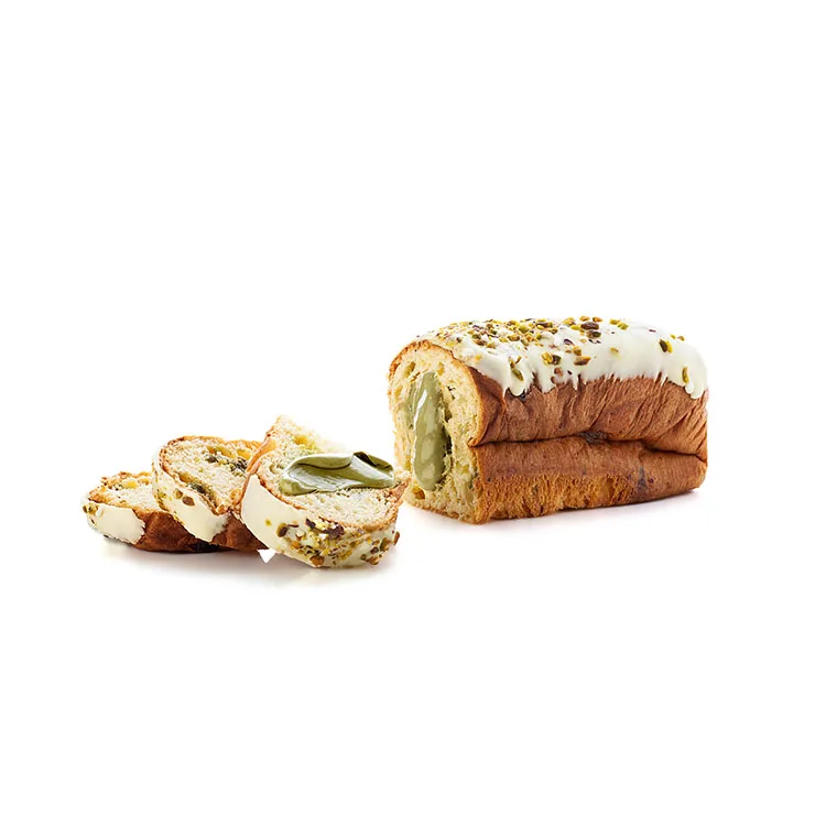 
Delicious Italian Plum Cake With Tasty Pistachio Cream 