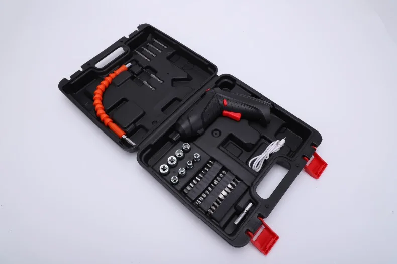 
Spot Wholesale USB Rechargeable Lithium Battery Plastic Box Mini Electrical Screw Driver Set 