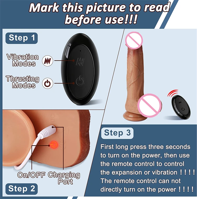 9.5 inch Thrusting Dildo Vibrator with 8 Thrusting Modes Penis for Women Realistic Vibrating Dildo G Spot Vibrator Sex Toys