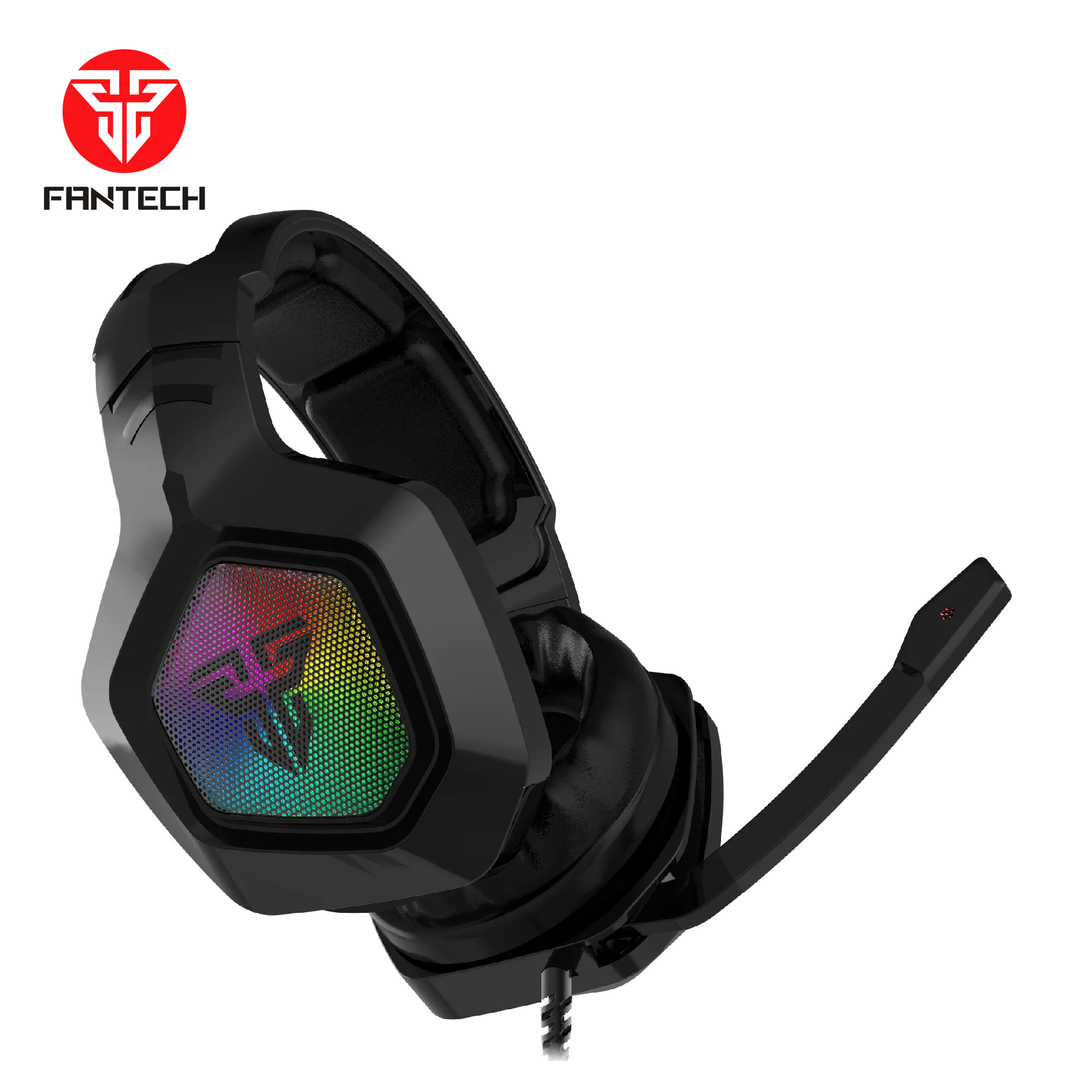 Fantech MH83 Adjustable Over Ear Gaming Headphone  RGB Light Noise Cancelling Gaming Headset 7.1