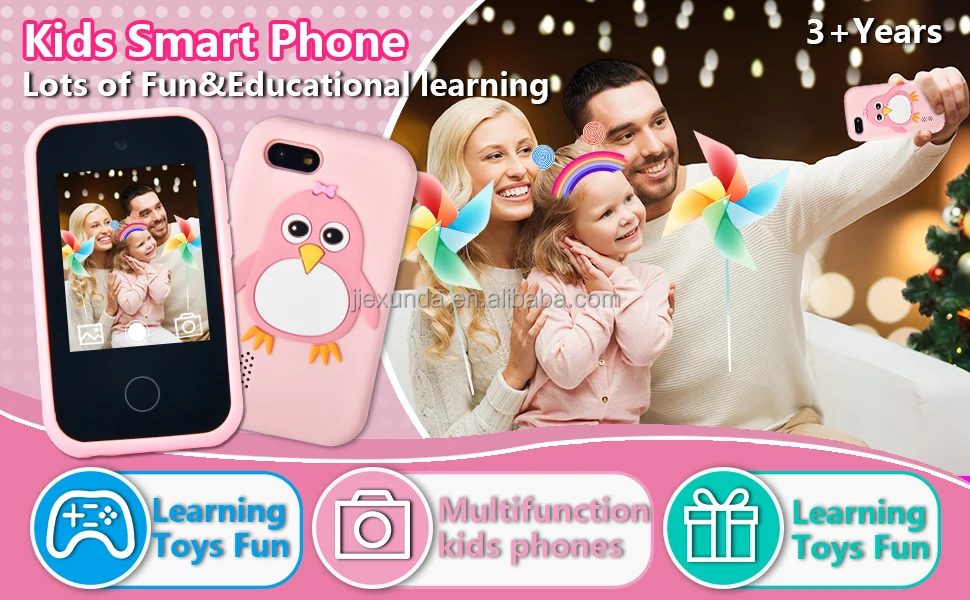 2024 New Version Educational Learning Game Toys Mobile Smart Cell Phone Light  Smartphone for Kids Child Children Hold As Gift