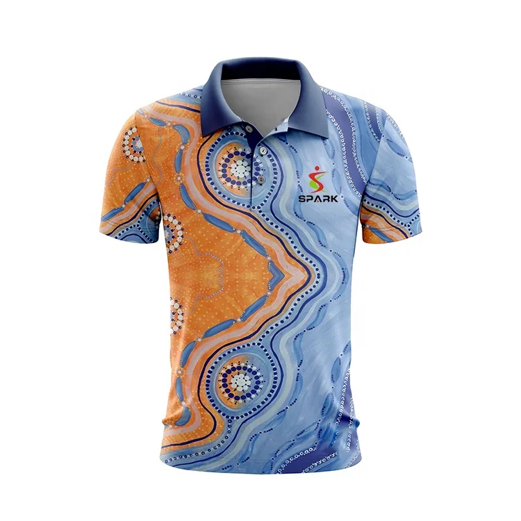 Wholesale Indigenous Short Sleeve Polo Shirts Customized Plain Aboriginal Cheap Sublimation Men Polo Shirts 2021