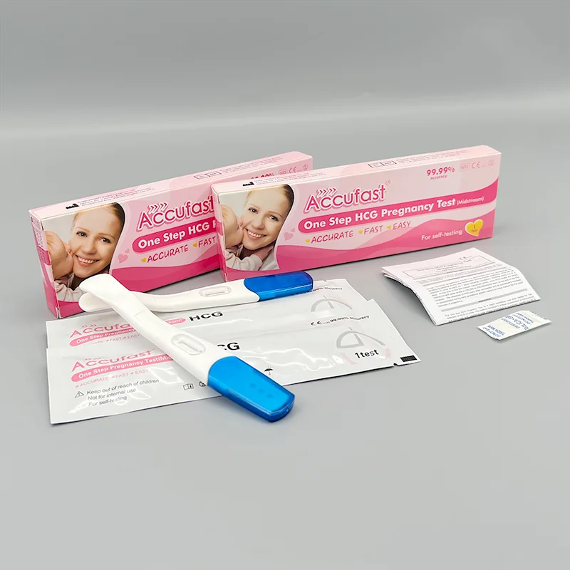 Factory Supply CE ISO UKCA Approved Accurate Early Hcg Urine Test 10,25 mIU/ml Pregnancy Test Midstream
