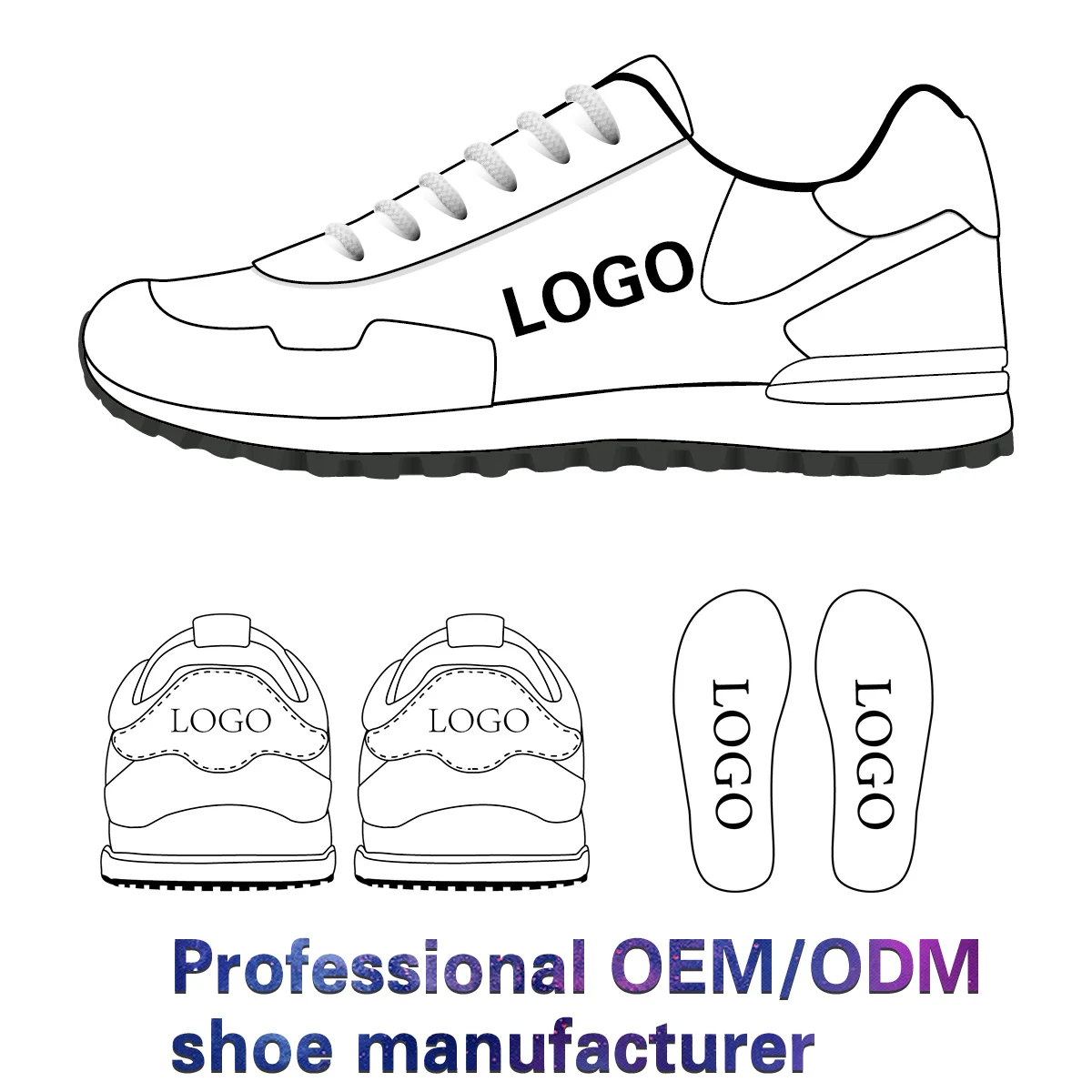 Oem Odm Manufacturer Factory Suede Leather Breathable Anti Slip Shock Outdoor Casual Sport Vintage Running Shoes Custom Logo