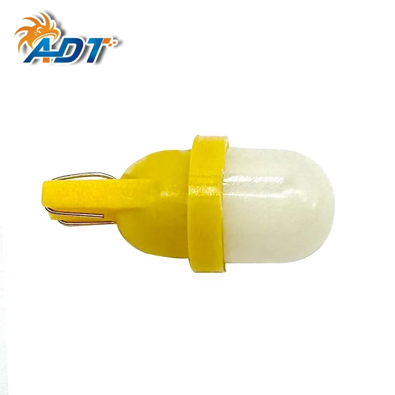 ADT Slow Blink 4 seconds 2 leds 2835 SMD with 10mm diameter frosted cover #555 T10 Amber 6.3V AC Pinball LED Bulbs
