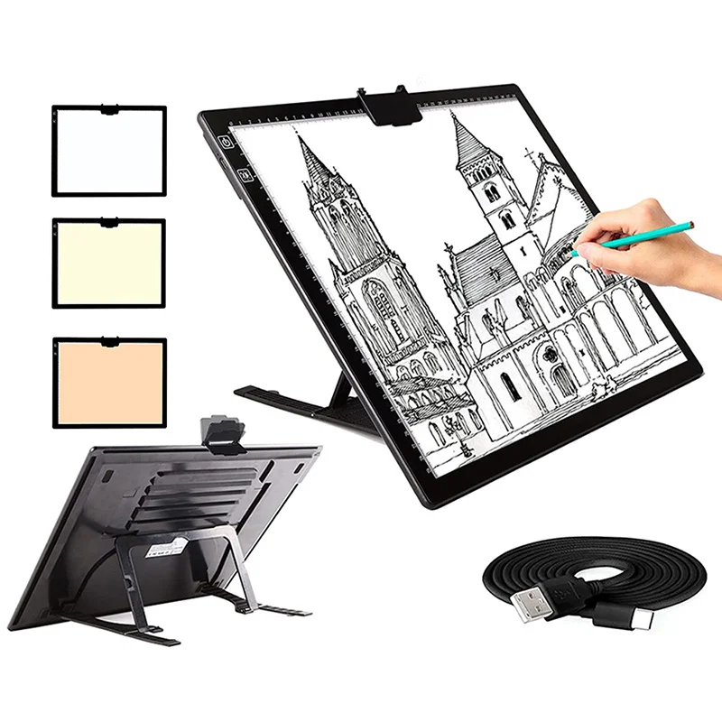 Art Craft LED Trace Light Pad Tattoo Drawing Tracing Light Box Board A3 Art