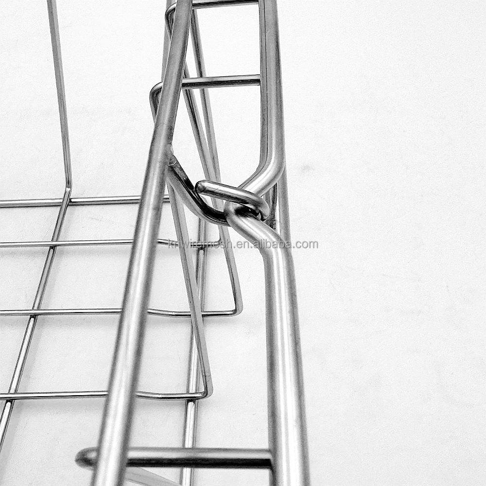 Custom Made Household Items Wrought Iron Metal Basket Rectangle Wire Mesh Metal Storage Basket