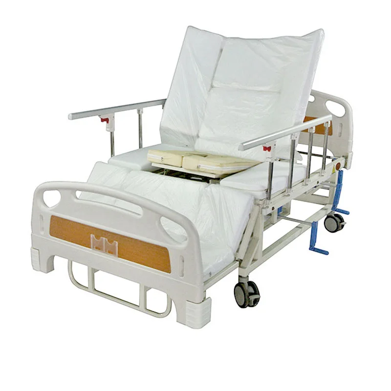Medical Furniture Luxury Electric Comfortable 5 Function Paralyzed Patients Electric Nursing Hospital Bed with Fence