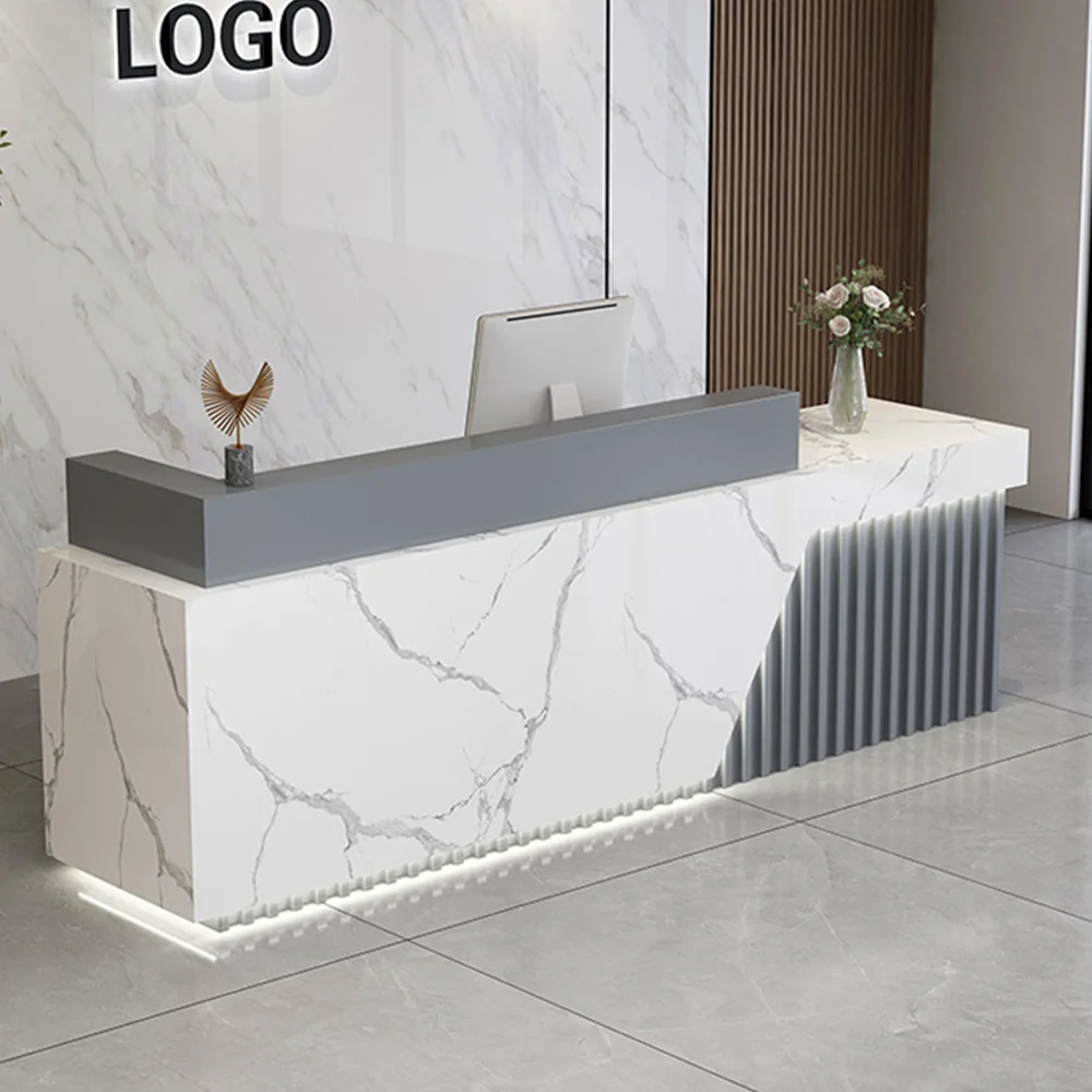 Classy Reception Desk Beauty Salon Reception Desk White Luxury Hotel Office Furniture Wooden Reception Desk