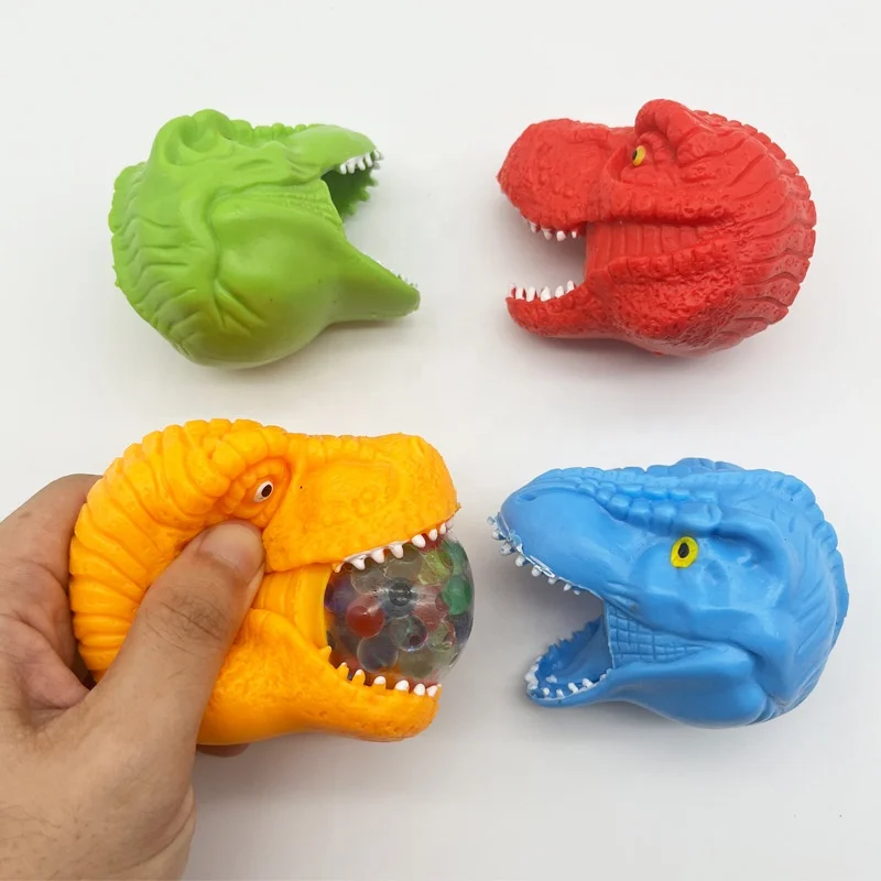 Wholesale Yiwu Factory Squishy Dinosaur Beads Fidget Toys Squishy Vending Monster Animal Toys For Kids