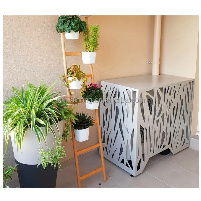 Modern Design Laser Cut Outdoor Air Conditioner Cover in Aluminum