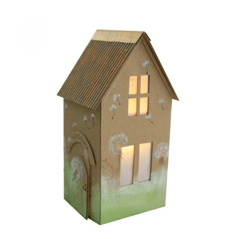Custom Made Printing Paper Playhouse Recyclable Cardboard Diy Playhouse For Kids
