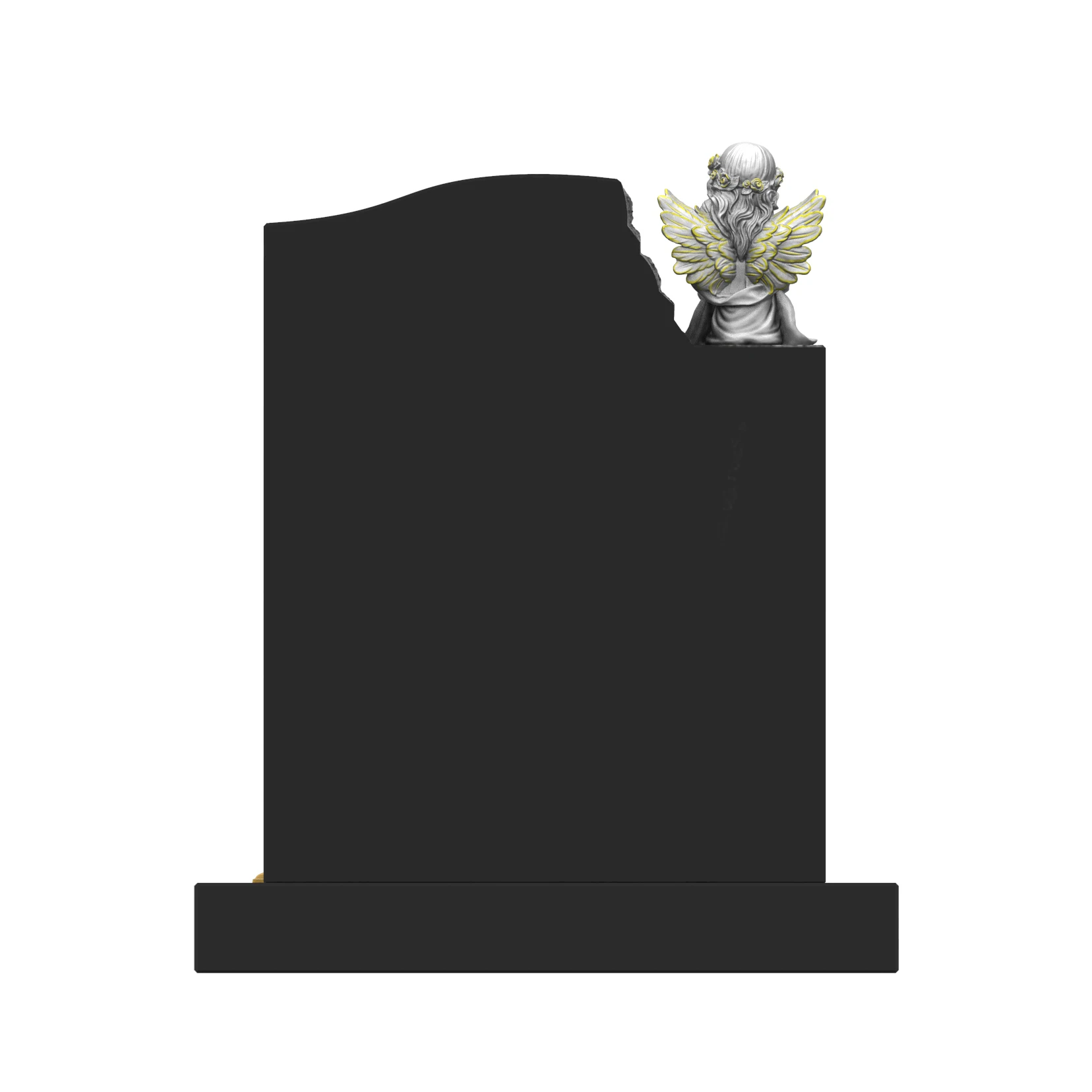 Germany Stone Black Granite Memorial Cemetery Angel Engraving Tombstone for Babies