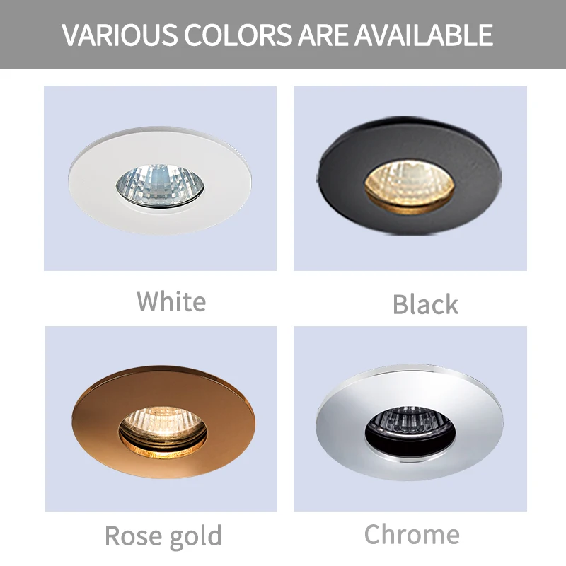 White Hotel Project Rounded Downlight Waterproof Ip65 Led Downlight Pure Aluminium