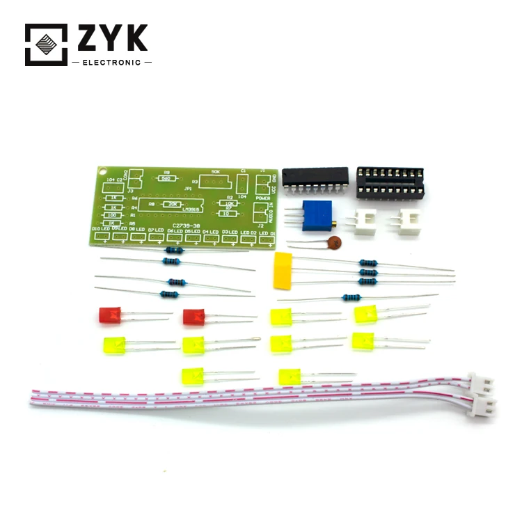 LM3915 Audio Level Indicator DIY Kit Electronic Circuit Kit Production Suite Solder Practice Kit