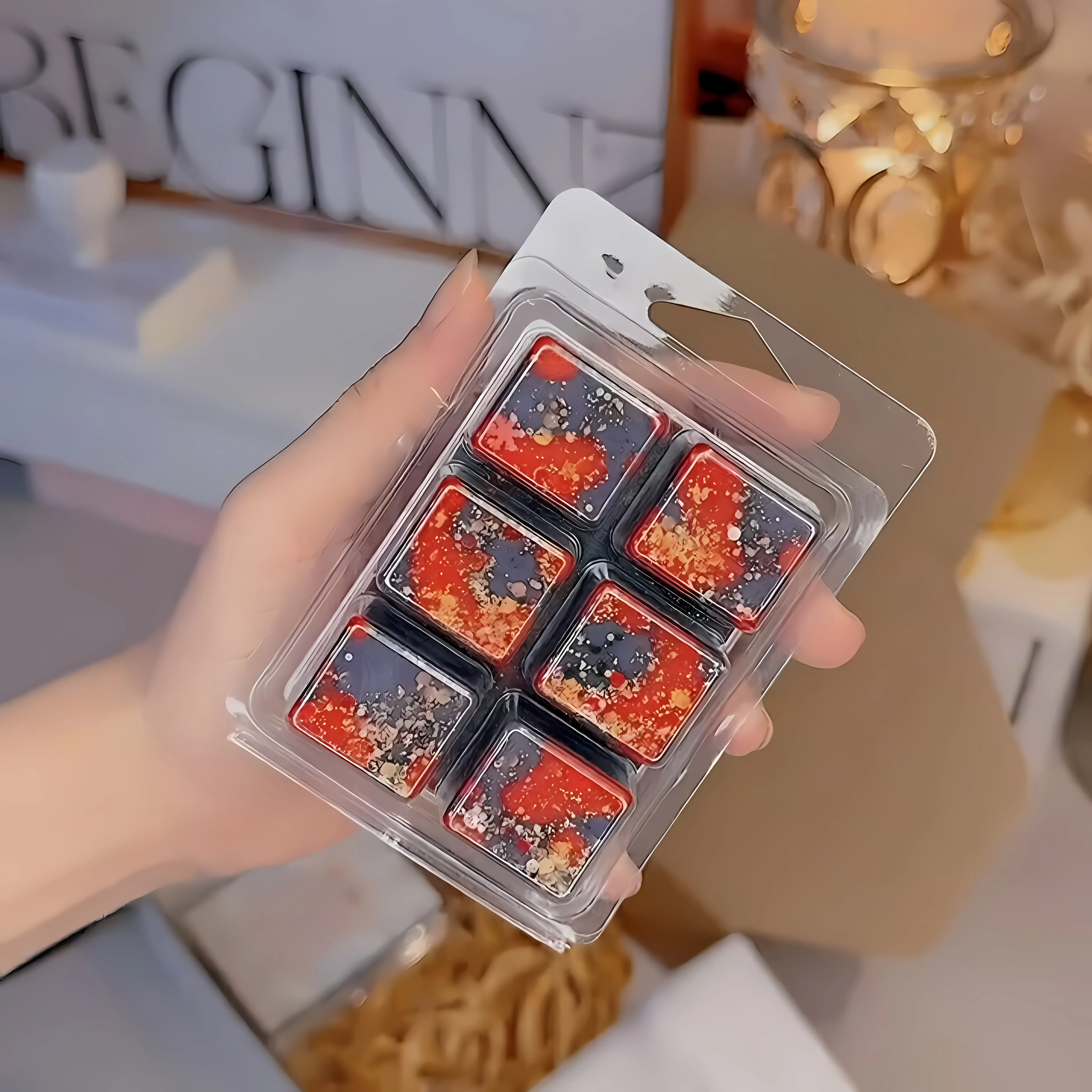 Wholesale Nature scented smell soy wax cube melt for home decor Colors scented wax cube melt candle