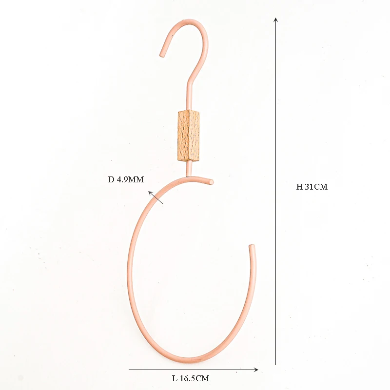 High Quality Metal Scarf Hangers vintage ring style wooden and metal scarf hanger for shops