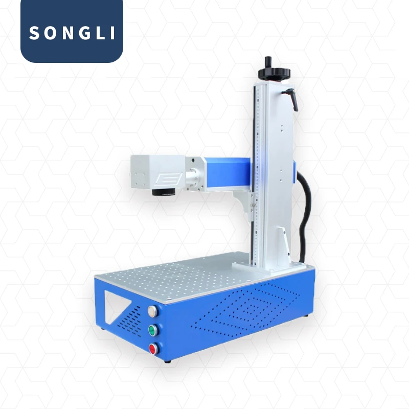 2024 new style desktop fiber laser marker 30w metal plastic bottle marking machine orange all print machine