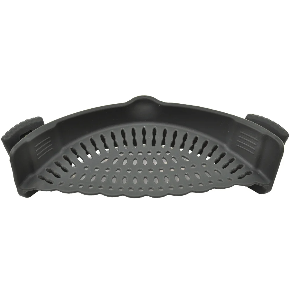 Draining Pot Foldable Clip-on silicone Hands-free Colander Pot  Kitchen Lfgb Food Strainer