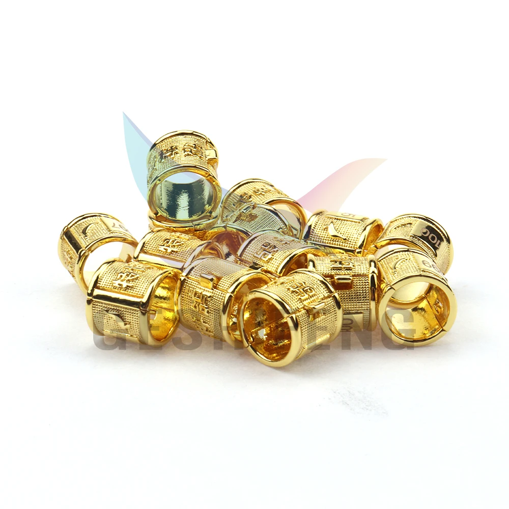 Gold Color Outdoor Canary Pigeon Flying Training Identification Foot Ring Copper 8mm Inner Size Pigeon Bird Foot Ring