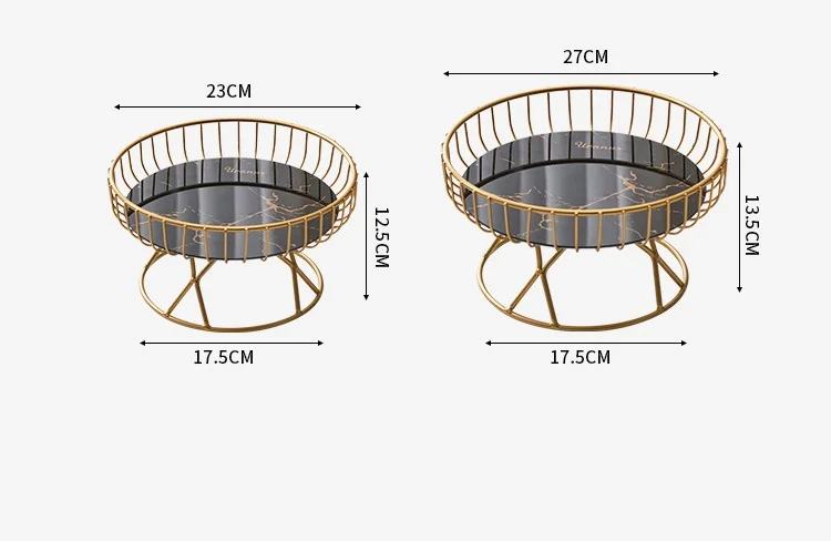 European light luxury ceramic fruit tray living room home fruit basket candy dessert rack