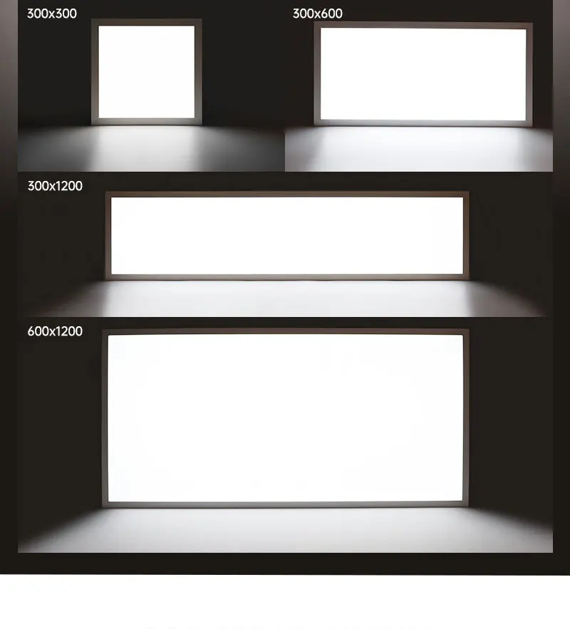 Selectable 2x2 2x4 led panel light 30x30 60x60 90x90 cm led flat panel light 36W 42W led light panel ceiling