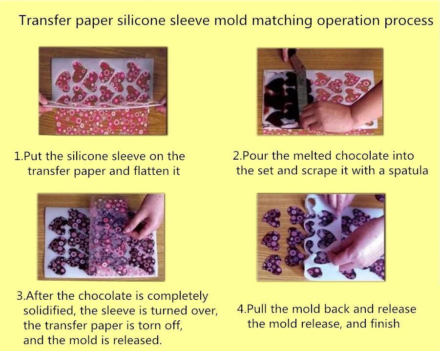 Full Pattern Paper For Chocolate A4 Size Edible Printing Chocolate Transfer Sheets