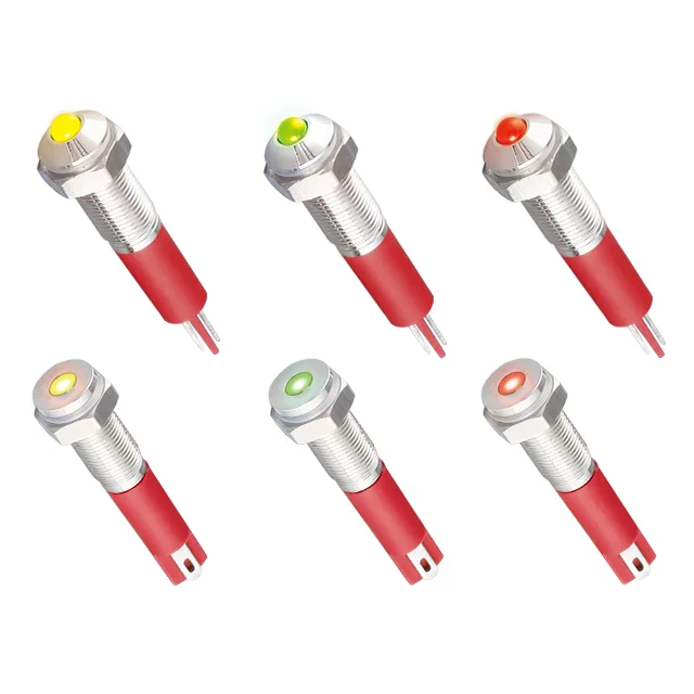 SIRON H030 H031 Metal Waterpoof Domed Head or Flat head Stainless Steel Mini Led Indicator Lamp Light