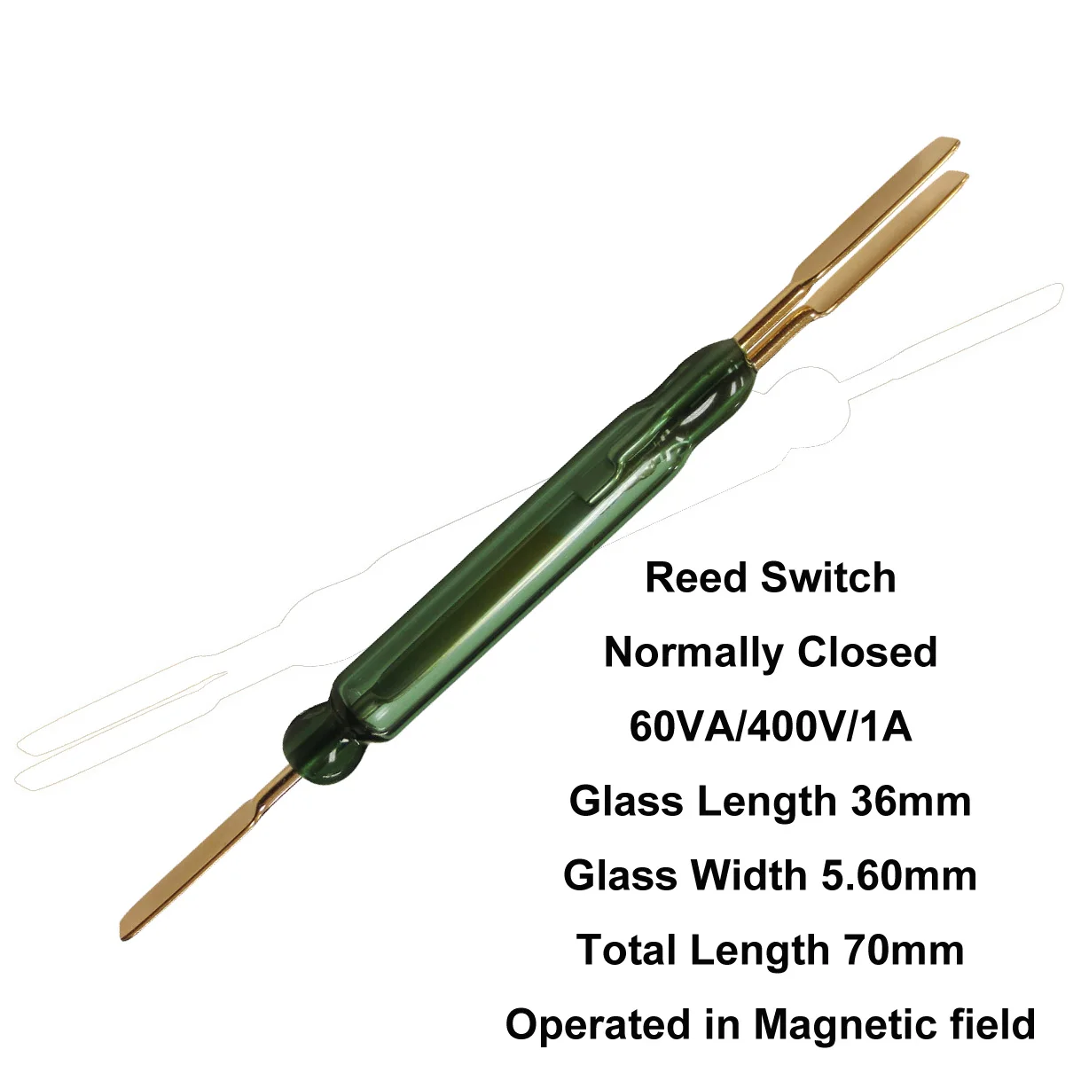 220 В, мощный обычный открытый зеленый стеклянный язычковый переключатель, заказ