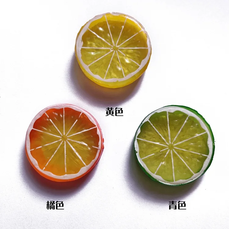 
10pcslot New Artificial Plastic Lemon Slices Lifelike Decorative Fruit New Post Gifts Decorative For Party Kitchen 