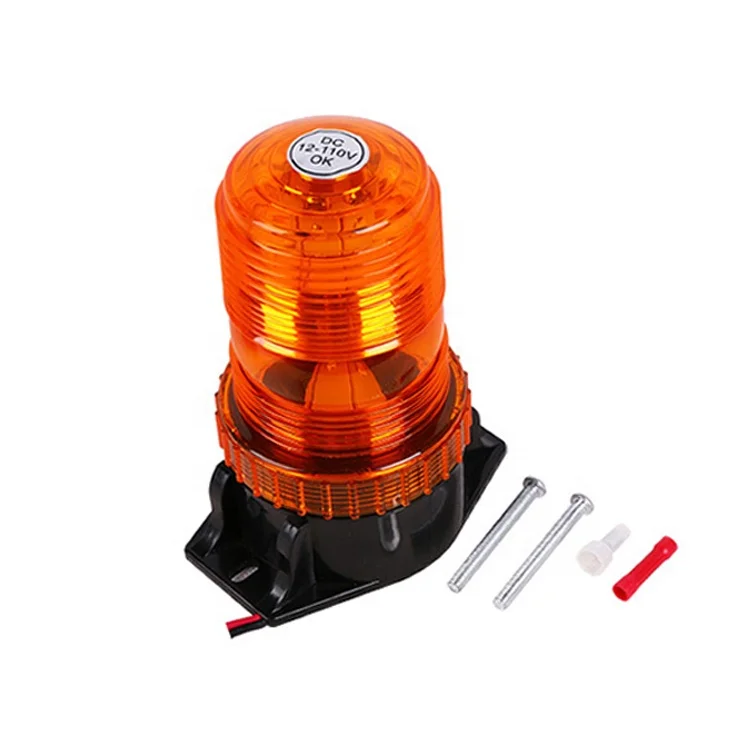 12-110v DC High Brightness Flashing Magnet Base Led Beacon Lamp Forklift Truck Led Warning Lights Amber Color