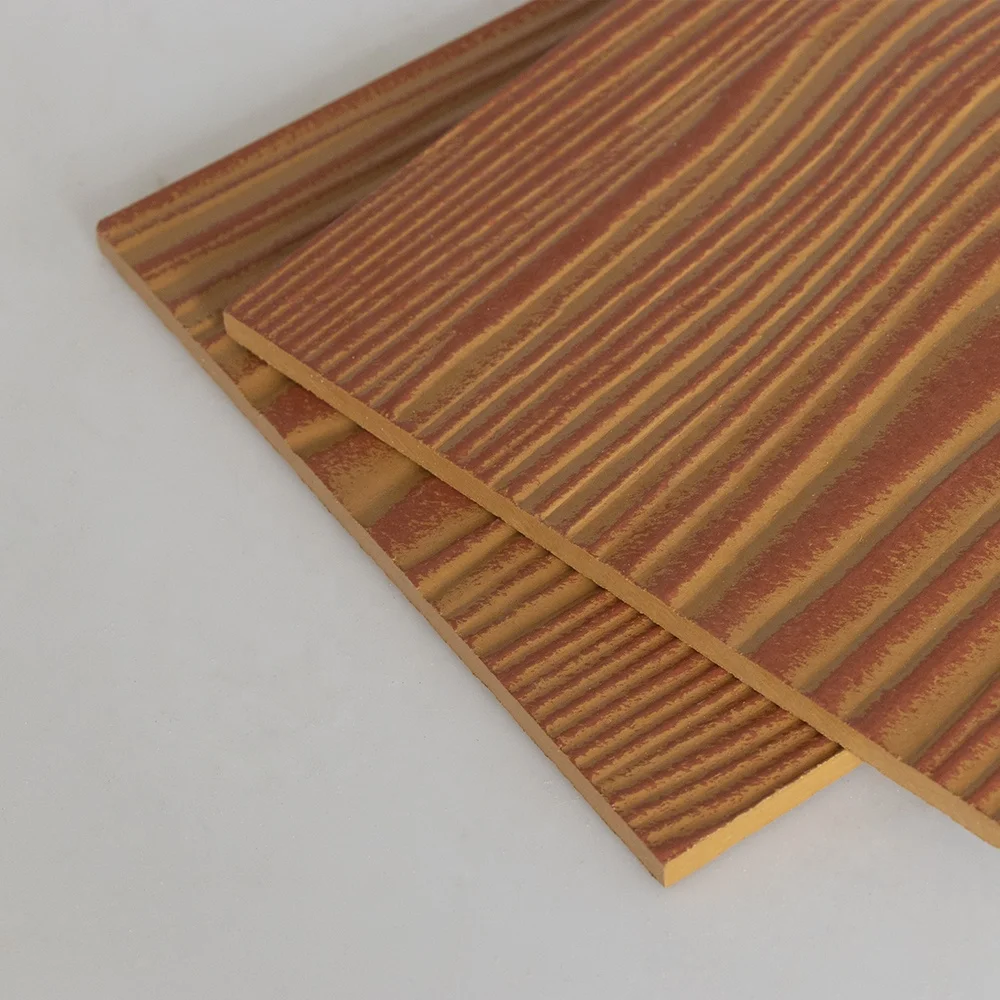 100% Asbestos Free Waterproof Color Painted Wood Grain fibre cement sheet with fireproof
