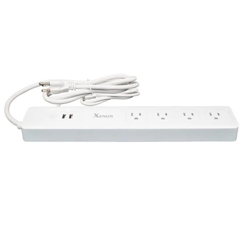 Xenon  Power Strip AC Outlet USB Charge Ports Extension Cord Neatly arranged plug and ports Multi Plug Strip Surge Protector