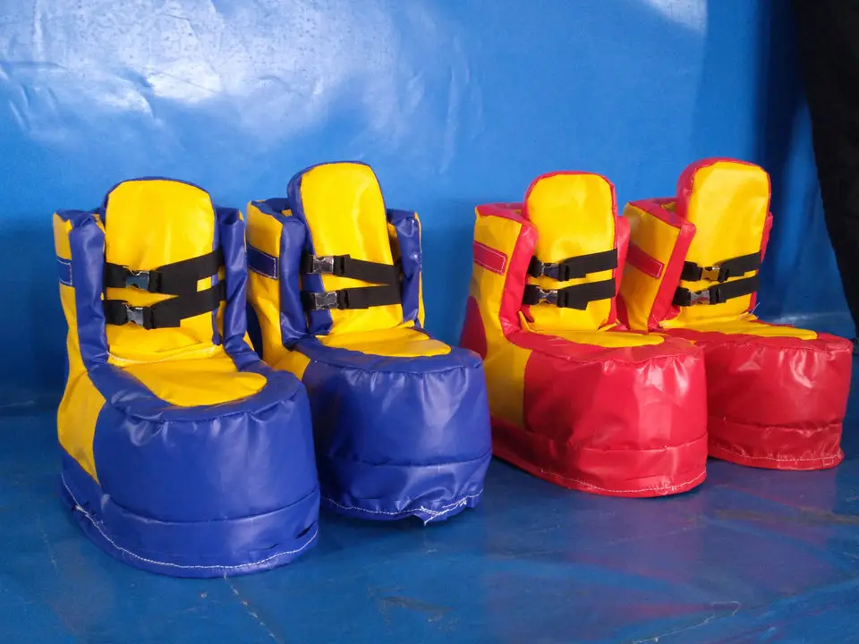 Inflatable sport games Team Building Speed Shoes for Team Building Game Football Match Giant PVC inflatable shoes