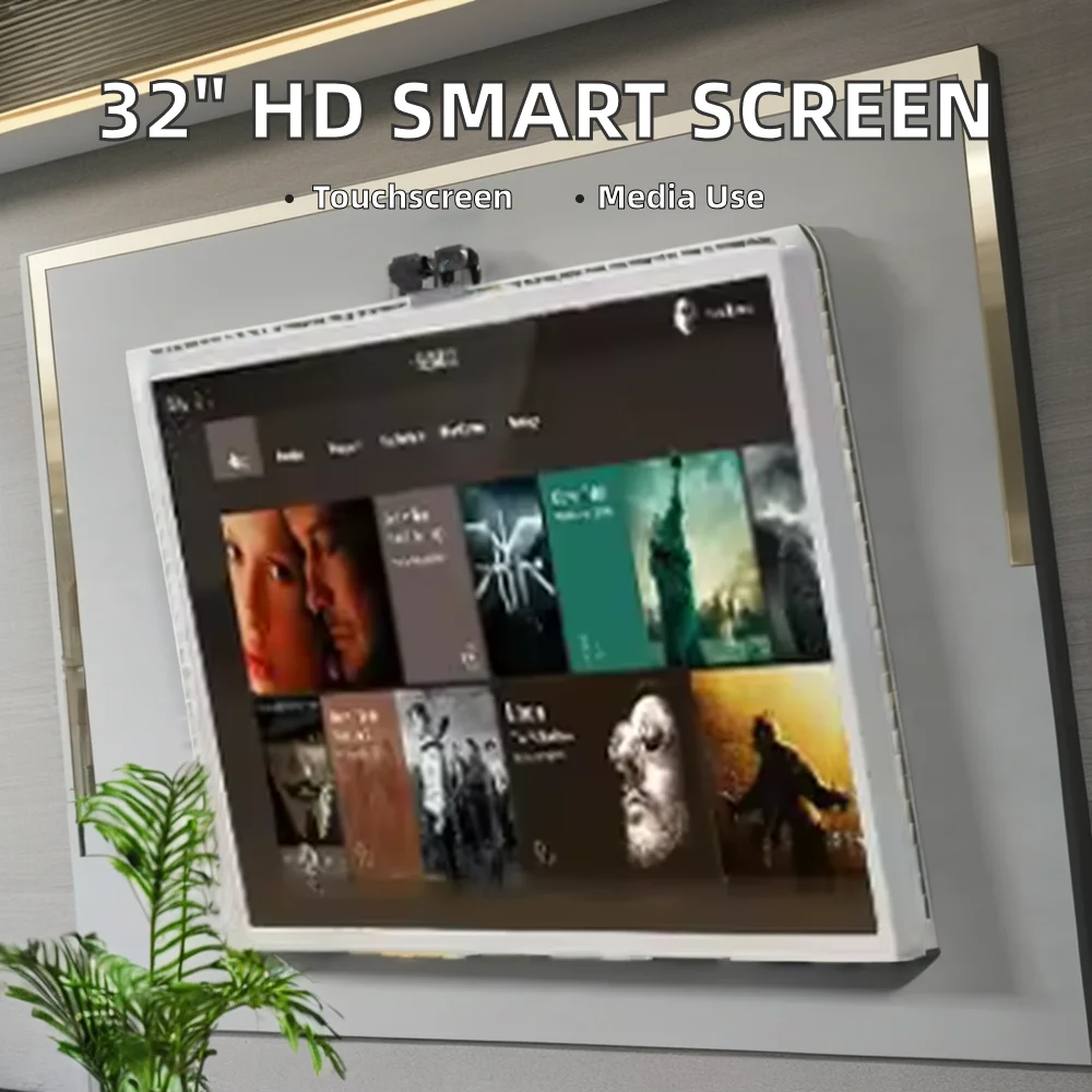 32-Inch HD Android Smart Wireless LCD Display with Interactive Touch Moveable Stand Built-In Battery for Indoor Use SDK Function