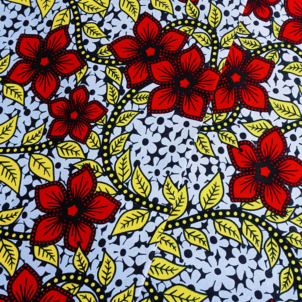100% Cotton Soft Batik Guaranteed Vertiable Original African Real Wax Fabric Ankara Wax Prints Fabric