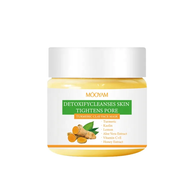 OEM ODM Supplier Ginger Acne Treatment Whitening Mask Lightening Hydrating Anti Wrinkle Turmeric Mud Mask