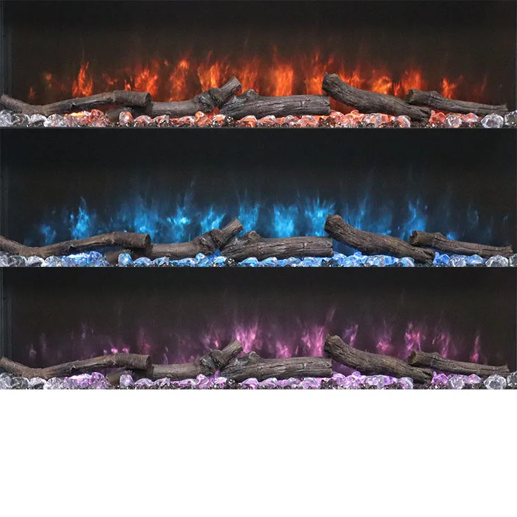 Wholesale Full Recessed Steel Electric Fire place Heater 15KW Built In Electric Fire place LED Flame Electric Fireplace