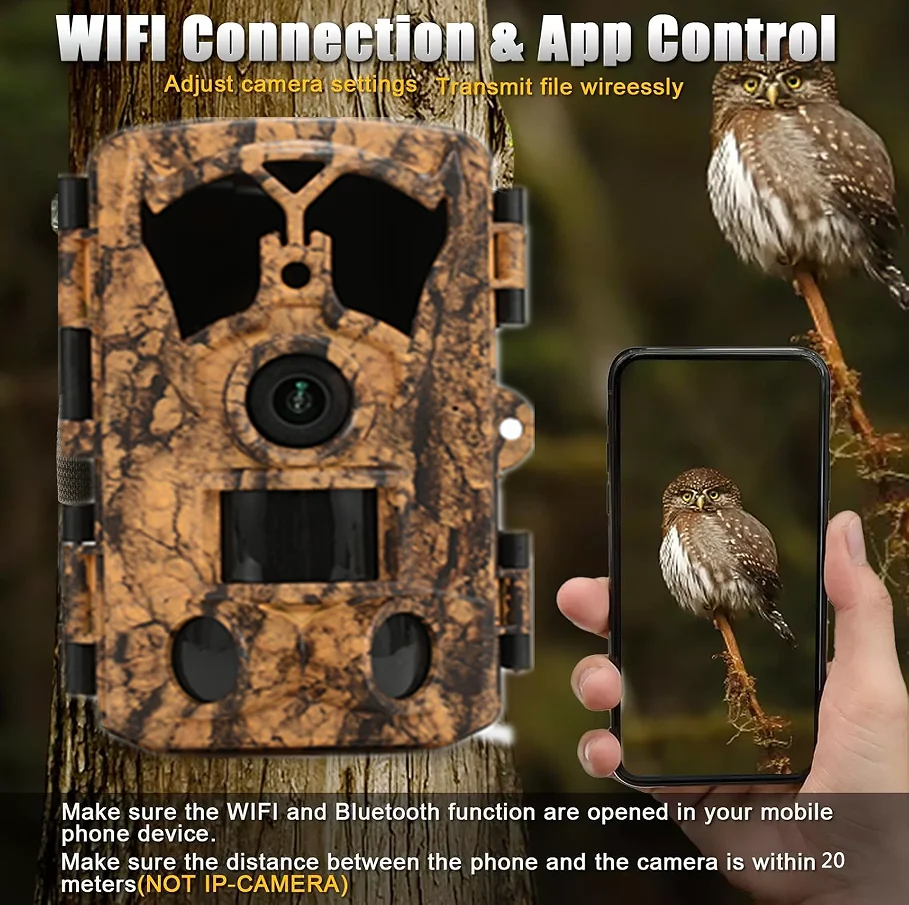 1-5 Secend Shooting Time 4k Hunting Camera for Outdoor Night Vision Sound Recording Wild Game Trail Camera